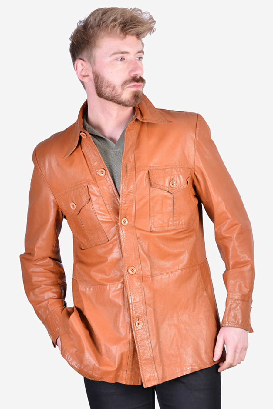 Vintage Berman Buckskin Co Leather 