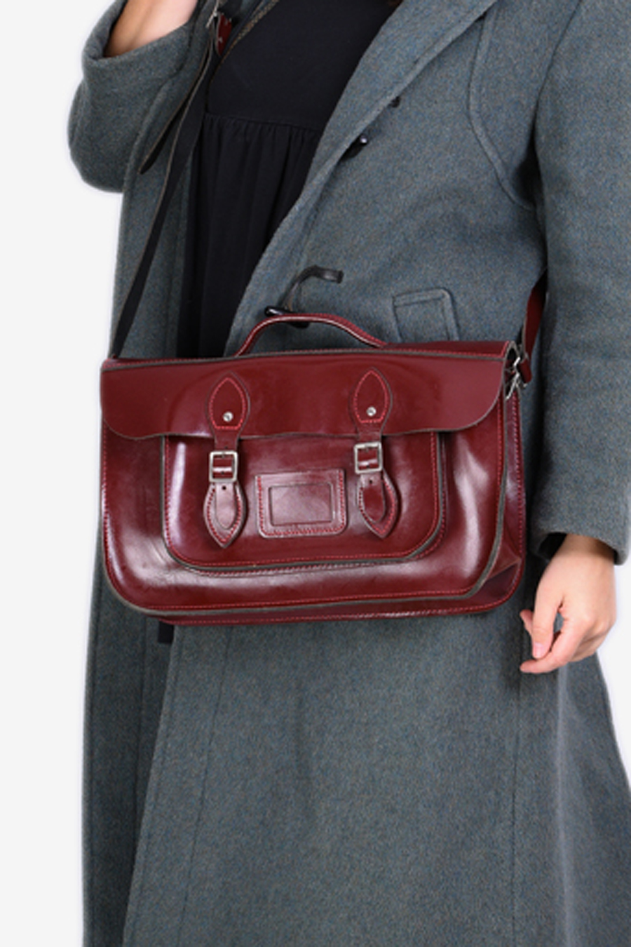 Vintage Leather Satchel Brick Vintage