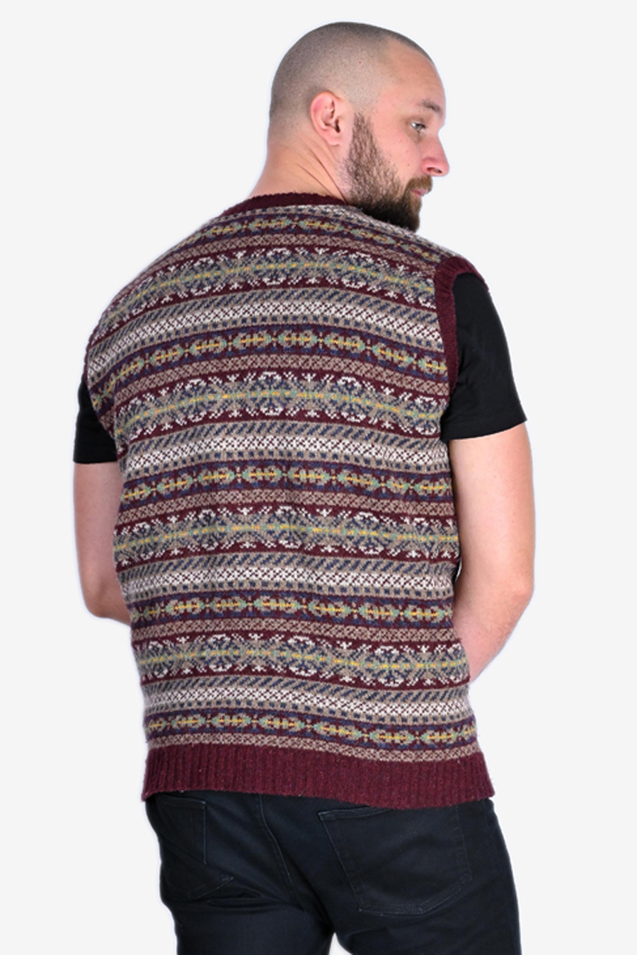 Vintage Fair Isle Tank Top Size XL Brick Vintage