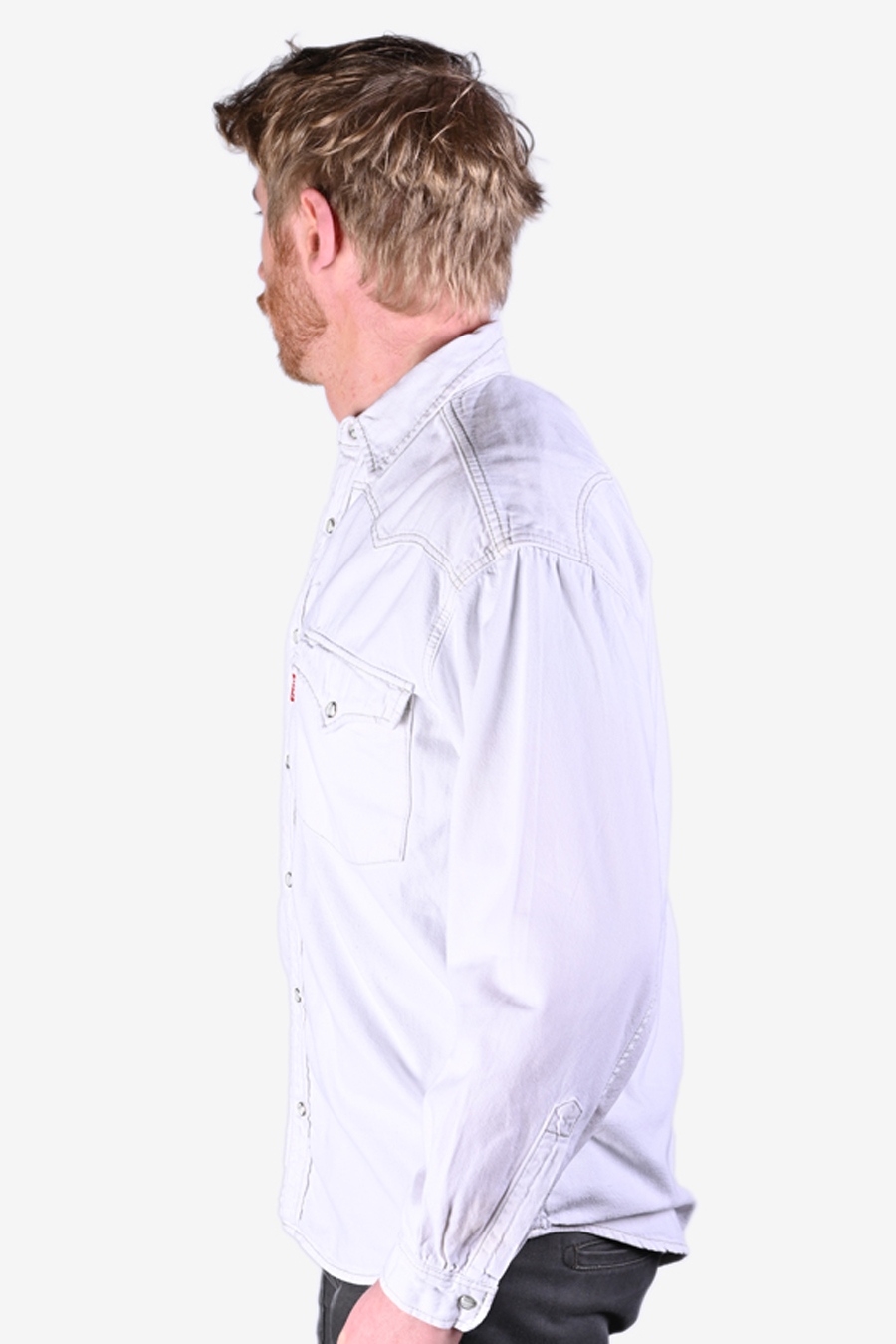 Vintage Levi's White Denim Shirt Size M Brick Vintage