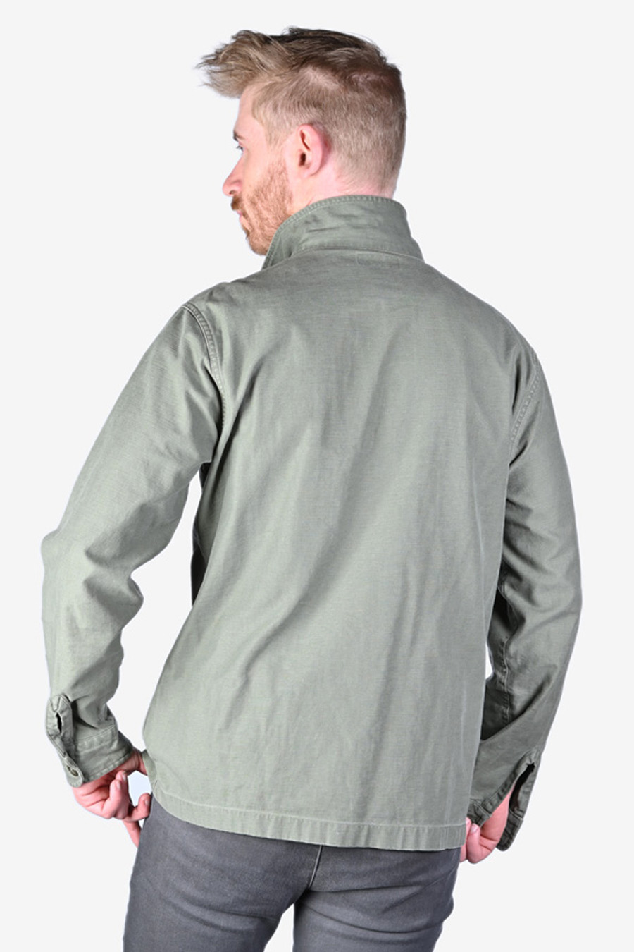 Vintage US Army Military Shirt Size M Brick Vintage