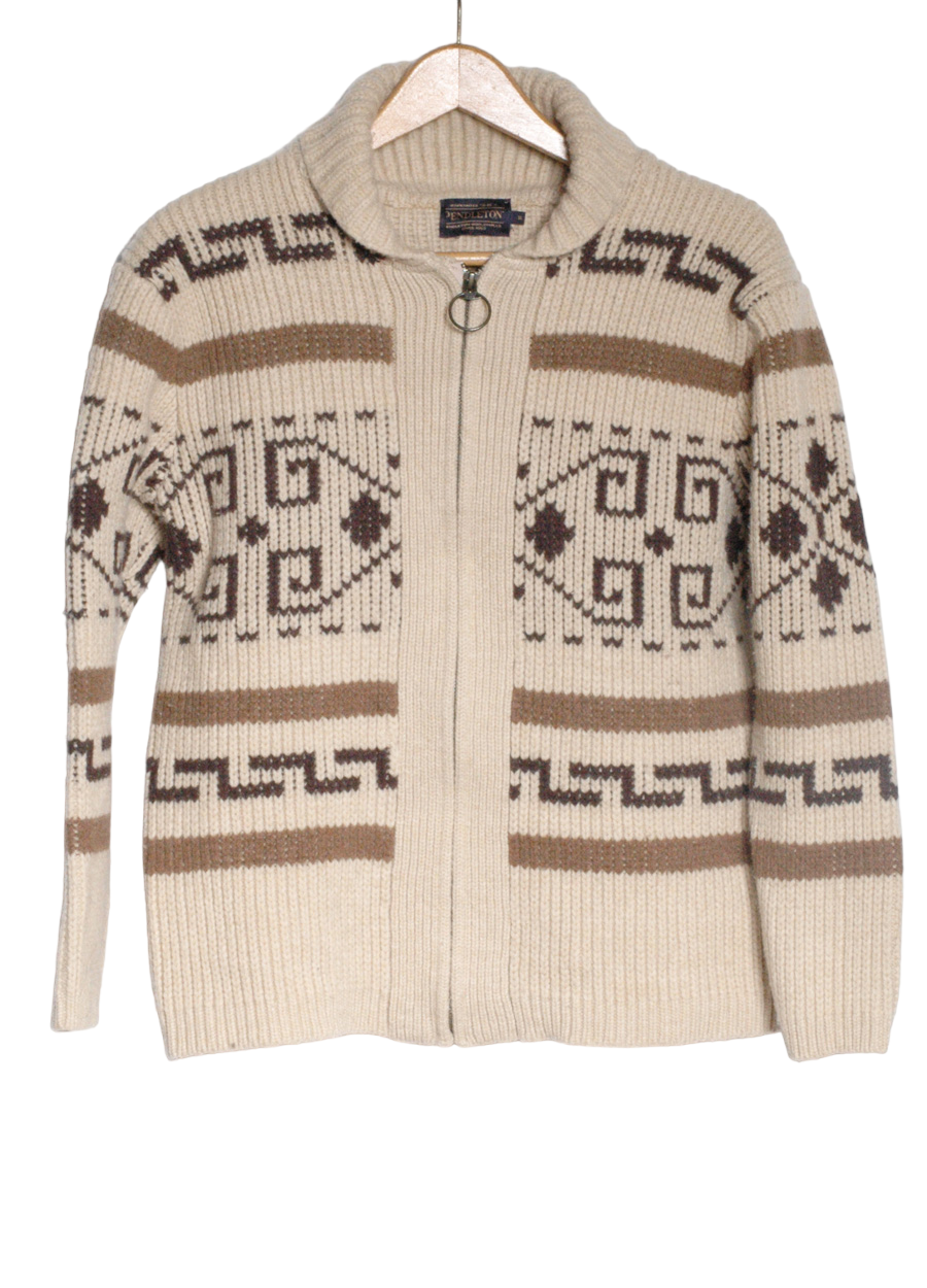 Vintage Pendleton Cowichan Cardigan Size S Brick Vintage