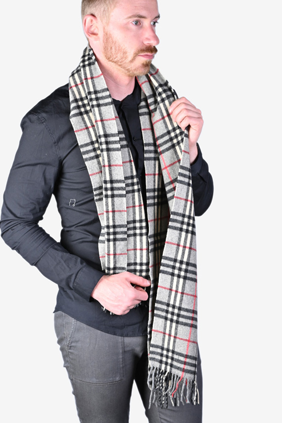 Mens Vintage Scarves Brick Vintage