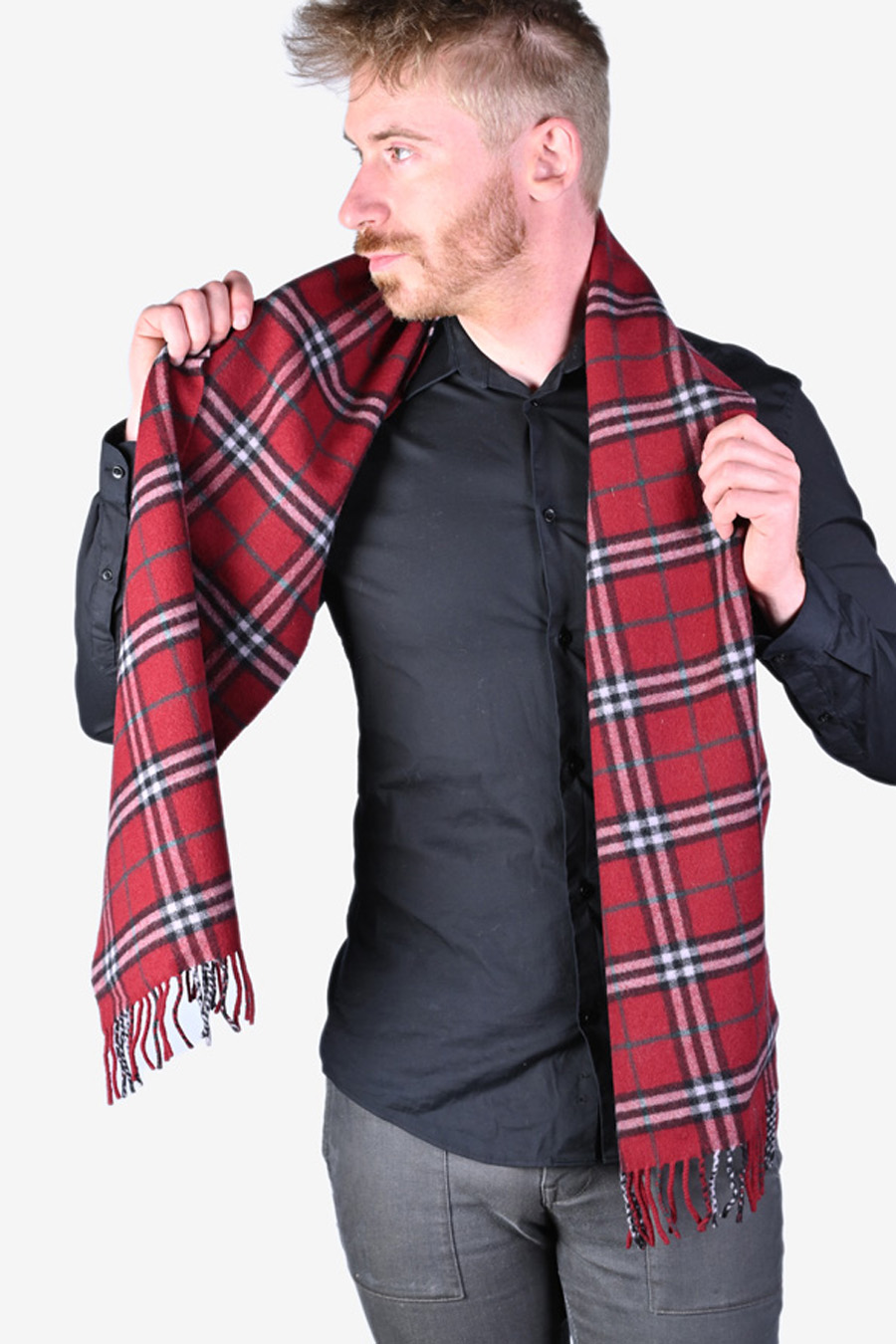 Mens Vintage Scarves Brick Vintage