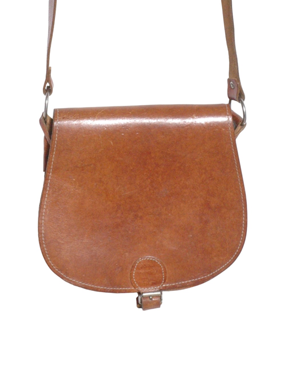 Vintage Leather Saddle Bag Brick Vintage