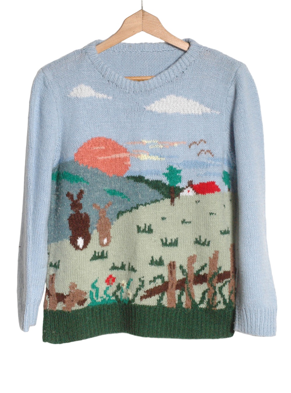 Vintage 1980's Women's Jumper Size 12 Brick Vintage